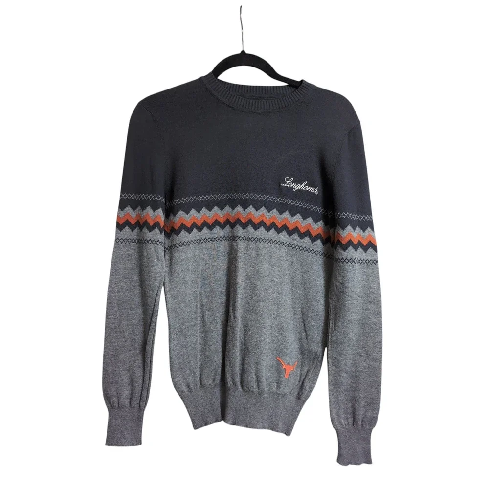 '47 Brand Texas Longhorns Collegiate Chevron Knit Pullover Sweater Men's Size M